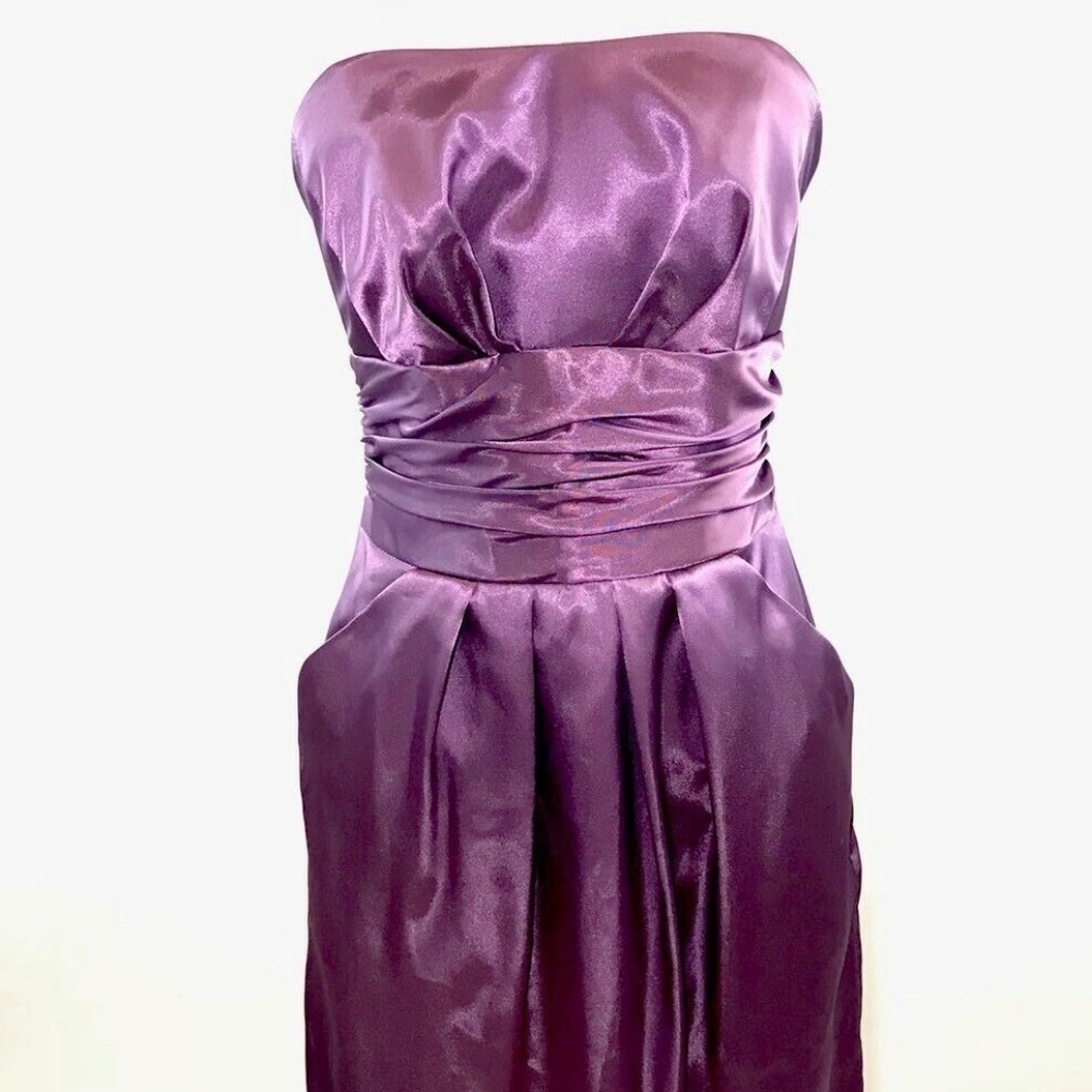 David's Bridal size 4 purple strapless side pocket